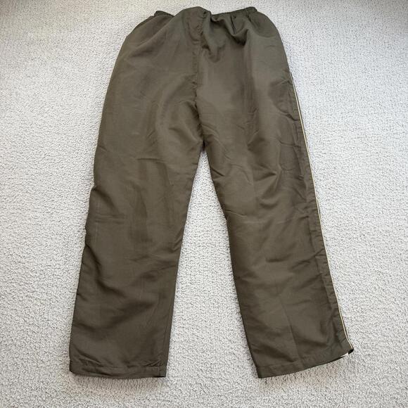 Nike Vintage Brown Swoosh Track Pants Mens L Lined Nylon Y2K Athletic Warm Up - Picture 2 of 7